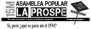 Foto de la cabecera del nº 0 del periódico de la asamblea popular de prosperidad