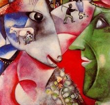 Imagen del cuadro de Chagall, La aldea y yo